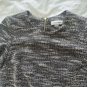 Calvin Klein Work Dress - Black and White Tweed Style